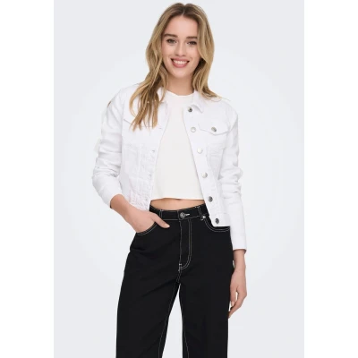 Abbildung von ONLY Jeansjacke, Damen, Größe: Large, White