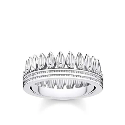 Abbildung von Thomas Sabo TR2282 051 14 Damen Ring Krone Blätter Silber