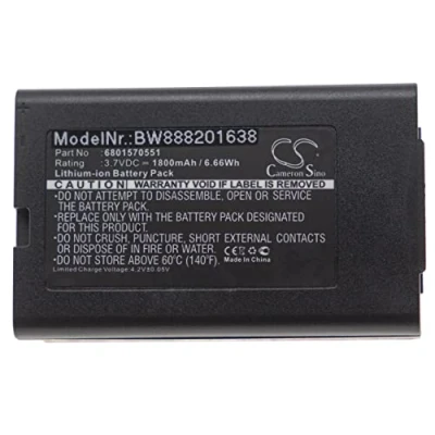 Abbildung von vhbw Akku kompatibel mit Vectron B30, Mobilepro, Mobilepro 2, II Handheld Computer Scanner (1800mAh, 3,7V, Li Ion)