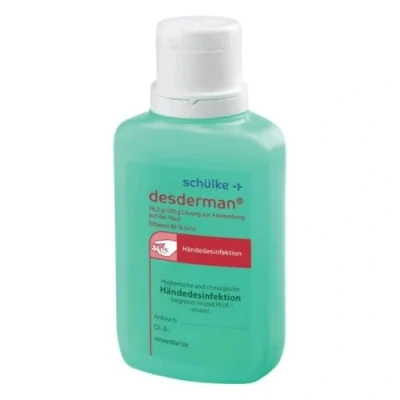 Abbildung von 5x 100 ml Schülke Desderman Händedesinfektionsmittel Desinfektionsmittel, farbstoff /parfümfrei