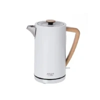 Abbildung von Adler Wasserkocher AD 1347, 2200,00 W, elektrisch schwarz Metall 1,7 L STRIX Edelstahl schwenkbarer Sockel