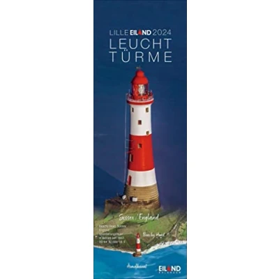Abbildung von Leuchttürme Lesezeichen &amp; Kalender 2024. Eiland Leuchtturm mit 12 Farbfotos und Satellitenkarten. Kleiner 2024 zum Heraustrennen.
