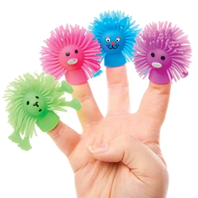 Abbildung von Baker Ross FX672 Igel Fingerpuppen 8er Packung, Partytütenfüller für Kinder