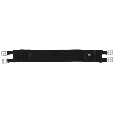 Abbildung von Horka Sattelgurt Poly Rib Schwarz/Silber 135cm