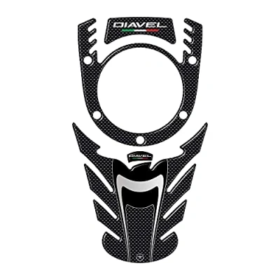 Abbildung von labelbike 3D Gelharz Aufkleber Kit Motorrad Tankschutz kompatibel mit Ducati DIAVEL