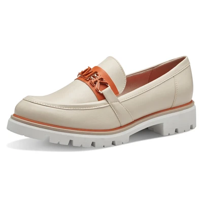 Abbildung von MARCO TOZZI by GMK Slipper, Chunky Loafer, Mokassin mit kontrastfarbigen Logo Schmuckelement