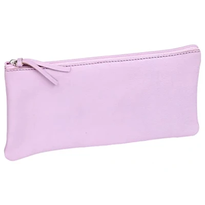 Abbildung von Clairefontaine 410146C Schlampermäppchen aus Lammleder Flach, 11 x 22cm, 1 Stück, Lila