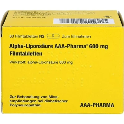 Abbildung von Alpha Liponsäure AAA Pharma 600 mg Film 60 St