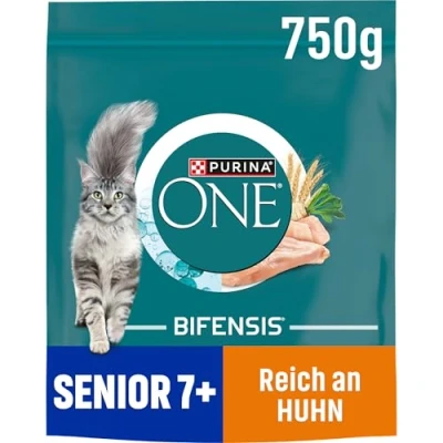 Abbildung von Nestle PURINA ONE BIFENSIS Senior 7+ Katzenfutter trocken, reich an Huhn, 6er Pack (6 x 750g)