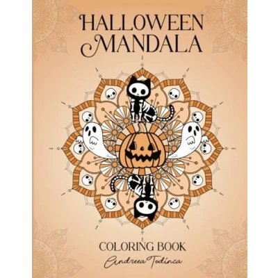 Abbildung von Halloween Mandala Coloring Book For Kids and Adults Featuring Spooky Mandalas of Pumpkins, Ghosts, Witches, Cats, Bats More Stress Relief Relaxation