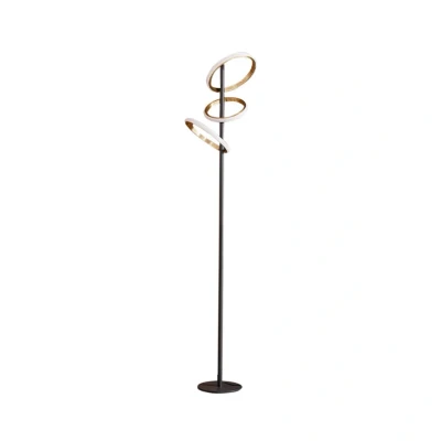 Abbildung von Lucande LED Stehlampe Madu, schwarz, Metall, 160 cm, dimmbar