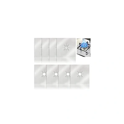 Abbildung von 8 Pcs Gasherd Brenner Abdeckungen Matten Gas Herd Schutz Range Zur Vereinfachung Der Küchenreinigung Zeit Und Mühe Zu Sparen