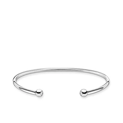 Abbildung von Thomas Sabo Armreif Kugeln mit Stein 925 Sterling Silber AR103 051 14 L17,5