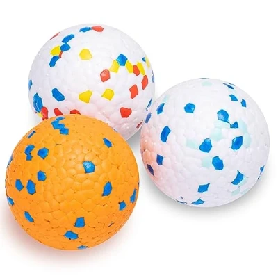 Abbildung von Nobleza Hundeball Unzerstörbar, 3 Stück Hundespielzeug Ball, Dauerhaftes Tennisbälle für Aggressive Kauer, Hunde Ball Große, Mittelgroße, Kleine und Welpen, Ø 6,3cm