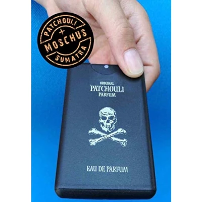 Abbildung von Patchouli Parfüm + Moschus Gothik NEU 20ml Taschenzerstäuber schwarz