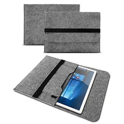 Abbildung von UC Express Sleeve Tasche kompatibel für Wortmann Terra Pad 1162 Tablet Hülle Filz Case Schutzhülle 11,6 Zoll Schutz Cover, Farben:Grau
