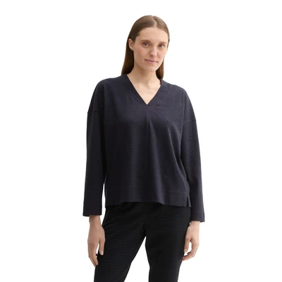 Abbildung von TOM TAILOR Damen Scuba Sweatshirt, 10668 Sky Captain Blue, XXL