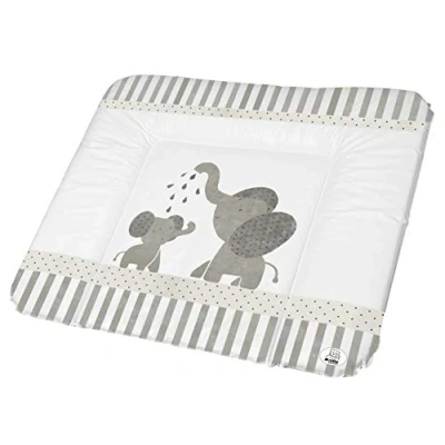 Abbildung von Rotho Babydesign wickelauflage Breit (85 x 72 cm) wickeltischauflage abwaschbar wickelmatte wasserdicht Motiv Modern Elephant