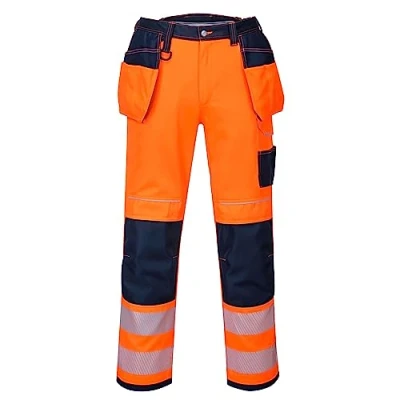 Abbildung von Portwest PW3 Warnschutzhose, Größe: 28, Farbe: Orange/Marine Short, T501ONS28