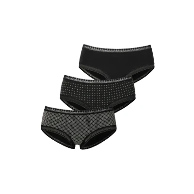 Abbildung von Lascana 3 PACK Panties, Damen, Größe: 32/34, Schwarz