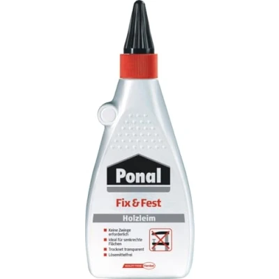 Abbildung von Ponal Umleimer Holzleim Fix &amp; Fest 500 g Flasche, trocknet