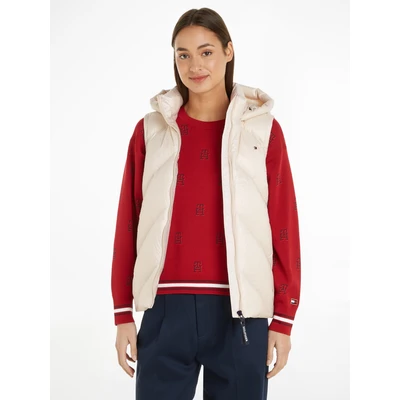 Abbildung von Tommy Hilfiger Chevron VEST Weste, Damen, Größe: Medium, Classic beige