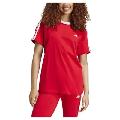 Abbildung von adidas Sportswear Essentials Stripes Tshirt print, Damen, Größe: XS, Better scarlet/white