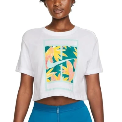 Abbildung von Nike Performance TEE SLAM CROP Sport Tshirt, Damen, Größe: XL, White