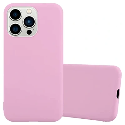 Abbildung von Cadorabo Hülle kompatibel mit Apple iPhone 14 PRO Schutzhülle TPU Silikon Case Candy Design Slim Kratzfest Weiche Gummi Rundumschutz für in Rosa
