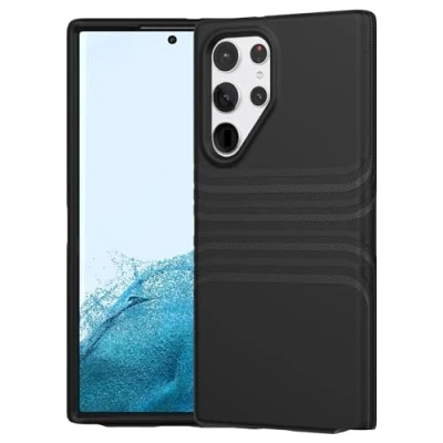 Abbildung von Tech 21 Evo Tactile für Samsung Galaxy S22 Ultra Schutzhülle mit 4,8 m Multi Drop Schutz, Schwarz