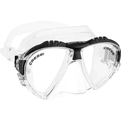 Abbildung von cressi Matrix Tauchen Schnorcheln Maske, Transparent/Gelb, Einheitsgröße