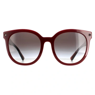 Abbildung von Valentino Damen VA4083 51398G Gläser SONNENBRILLEN Steckdose Plastik Bordeaux Grau Rund Schattiert