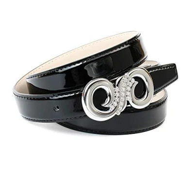 Abbildung von Anthoni Crown Damen D1H6.00L Gürtel, Schwarz (Schwarz 010), 6631 (Herstellergröße: 85)