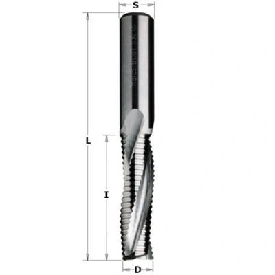 Abbildung von CMT ORANGE TOOLS 195.122.11 SCHLICHTFRÄSER Z3/R POS. D=12X52X100 VHM RE