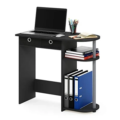 Abbildung von Furinno Go Green Home Laptop Notebook Computertisch/Tisch, Schwarz/Grau/Schwarz