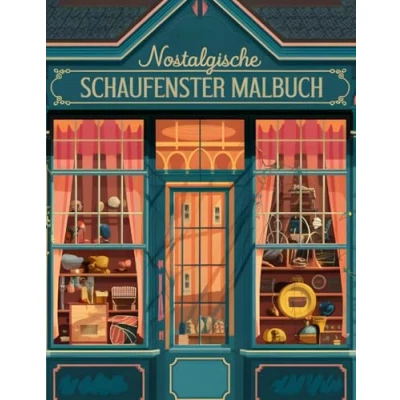 Abbildung von Nostalgische Schaufenster Malbuch: 60 liebevoll gestaltete Motive für Stressabbau und Achtsamkeit: Perfekt kreative Erwachsene Jugendliche