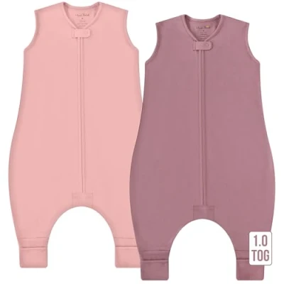 Abbildung von Mama Cheetah Toddler Sleep Sack with Feet 3T 4T, 1.0 TOG Organic Cotton Baby Sleeping Bag Legs, Wearable Blankets for Walkers w/ 2 Way Zipper, Girls &amp; Boys, Early Walker