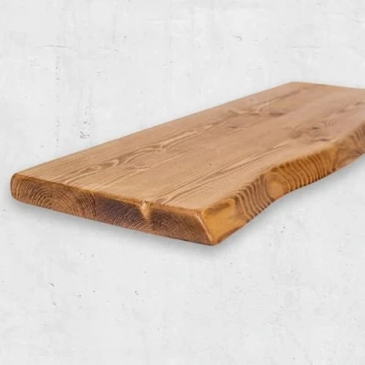 Abbildung von Chill House Waney/Live Edge Rustikal Wandregal 29x4.4cm, Walnuss, 140cm
