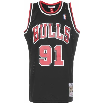 Abbildung von Mitchell &amp; Ness Trikot NBA Chicago Bulls Dennis Rodman Nbatrikot, Herren, Größe: Small, Black
