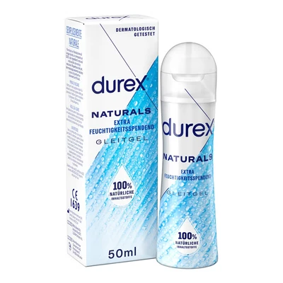 Abbildung von durex Gleitgel Naturals Extra Feuchtigkeitsspendend, 1 tlg., Dermatologisch getestet &amp; pH freundlich (50 ml)