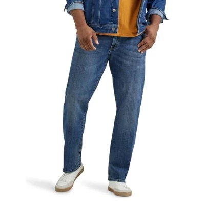 Abbildung von Lee Herren Big &amp; Tall Extreme Motion Relaxed Straight Jeans, Maddox, 48W / 34L