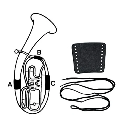 Abbildung von Gewa 720580 Handschutz Leder Trompete, Schnürverschluss