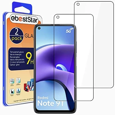 Abbildung von ebestStar {2 Stück) Panzer Schutz Glas für Xiaomi Redmi Note 9T 5G, 3D Displayschutz, 9H gehärte Glas, Abgerundete, Blasenfrei