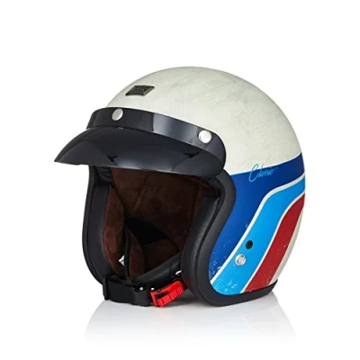 Abbildung von ORIGINE Motorradhelm Jethelm Vintage Rollerhelm Retro ECE Zertifizierung (Classic White,XS)