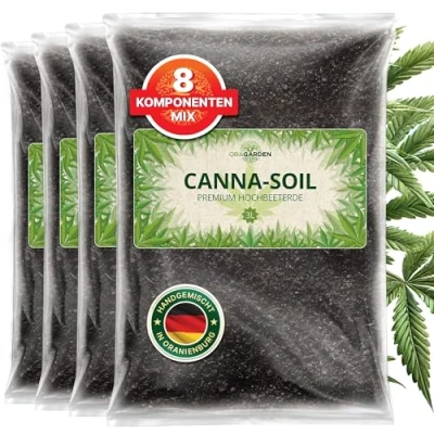 Abbildung von ORAGARDEN Cannabis Erde für Zimmerpflanzen und Garten 12L Hanf Pflanzen, Palmen, Blumen 8 Komponenten Cannabiserde