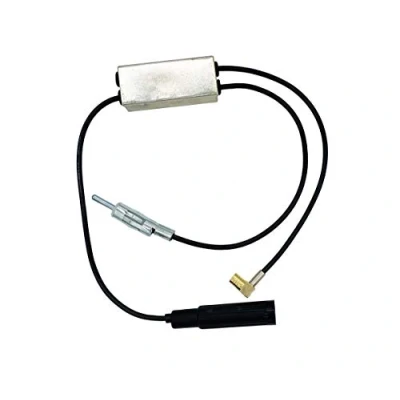 Abbildung von Vecys DAB FM Antennensplitter Autoantennenverstärker SMB Buchse zu DIN Stecker Adapterkonverter Kompatibel mit AM/FM/DAB + Autoradio Antenne Kenwood Sony Clarion JVC Alpine