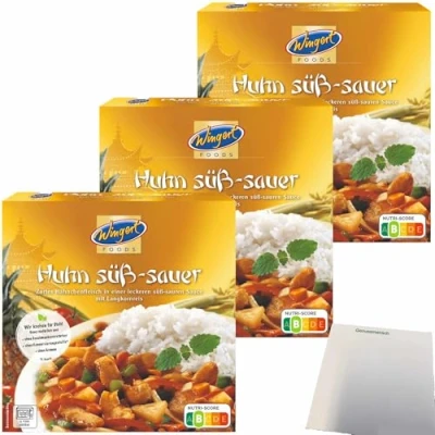 Abbildung von usy Bundle für Wingert Huhn Süß Sauer 3er Pack (3X375g Packung) + Block