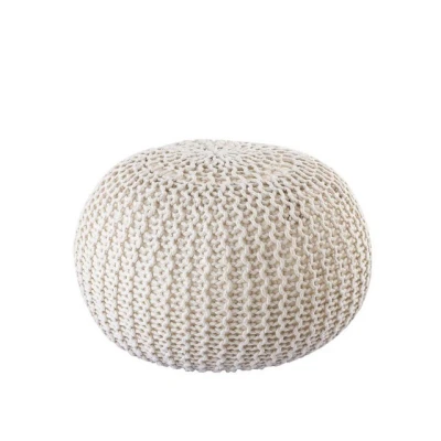 Abbildung von Amagohome Sitzhocker Pouf Outdoor ø 55 o. 45cm Bodenkissen Sitzpouf Hocker wetterfest pfleg