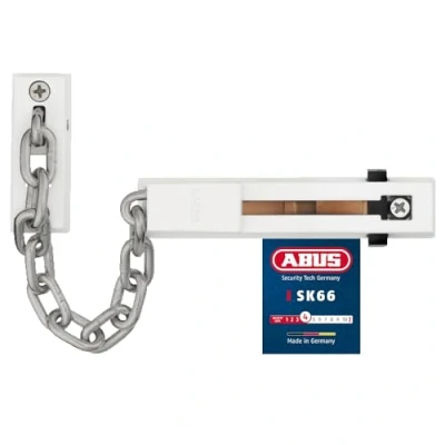 Abbildung von ABUS Türbeschlag Türkette SK66W SB weiß