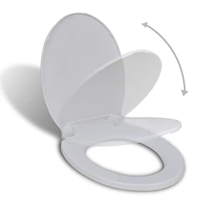 Abbildung von Toilettensitz mit Absenkautomatik Weiß Oval